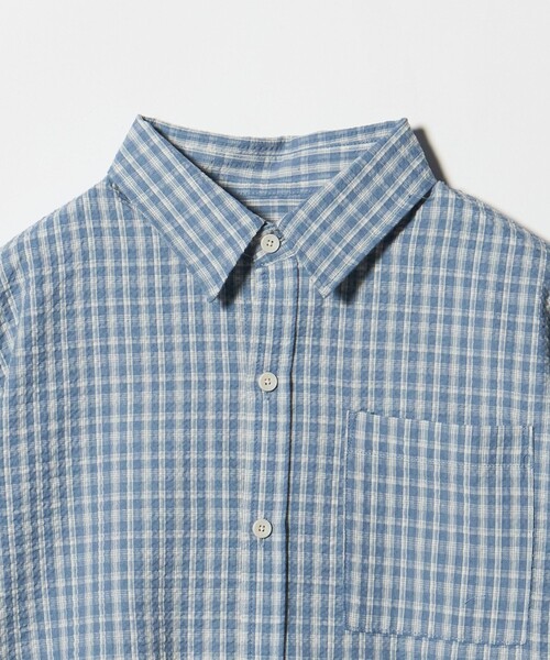 green label relaxing(グリーンレーベルリラクシング)の「チェック シャツ / キッズ 140cm-160cm(シャツ/ブラウス・キッズ・オフホワイト/ライトブルー・140cm/150cm/160cm)」の11枚目の写真