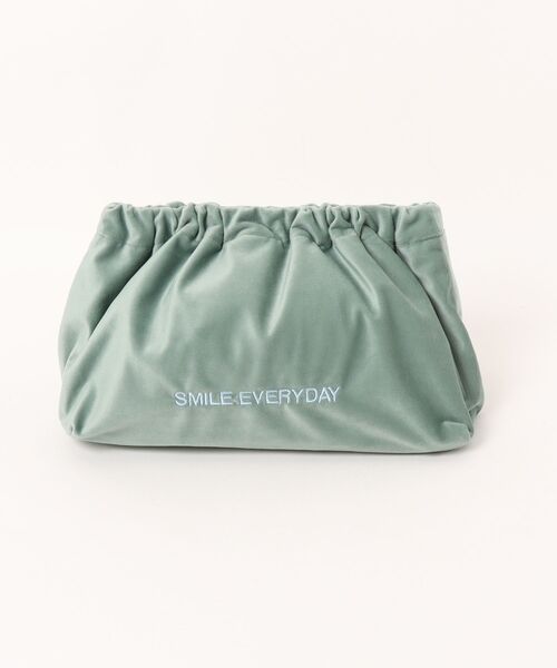 Liesse（リエス）の「【sorbet island/ソルベ アイランド】p.72-73 Embroidered Veivet Clutch Bag（クラッチバッグ・レディース・イエロー/グレー/ミント・FREE）」の2枚目の写真