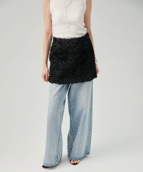 VERMEIL par iena（ヴェルメイユパーイエナ）の「PETAL スカート MINI（スカート・レディース・ブラック・FREE）」の3枚目の写真