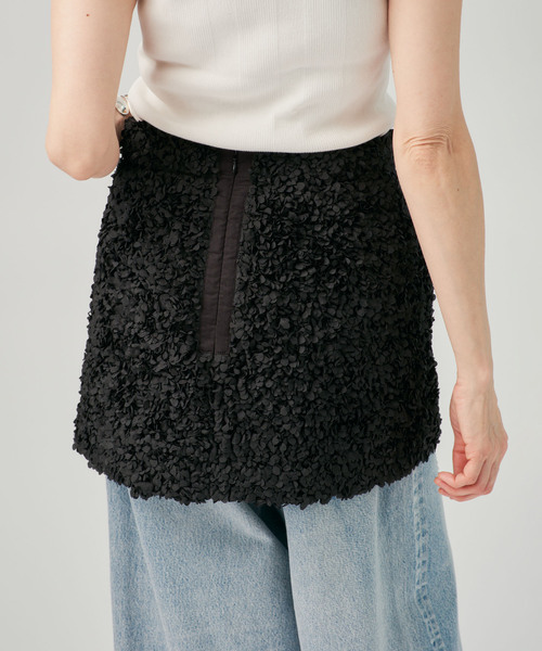 VERMEIL par iena（ヴェルメイユパーイエナ）の「PETAL スカート MINI（スカート・レディース・ブラック・FREE）」の6枚目の写真