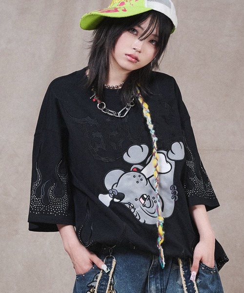 GALFY(ガルフィー)の「【GALFY/ガルフィー】ファイヤーピカピカTee(Tシャツ/カットソー・メンズ・ブルー/ブラック/ピンク・L/M/XL)」の22枚目の写真