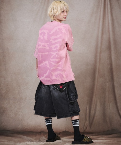 GALFY(ガルフィー)の「【GALFY/ガルフィー】ファイヤーピカピカTee(Tシャツ/カットソー・メンズ・ブルー/ブラック/ピンク・L/M/XL)」の10枚目の写真
