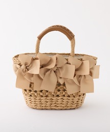 one after another NICE CLAUP | リボン付きペーパーかごバック(かごバッグ)