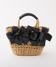 one after another NICE CLAUP | リボン付きペーパーかごバック(かごバッグ)