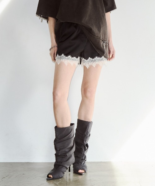 JOSE MOON（ジョゼムーン）の「GATHERED OPEN TOE BOOTS/ギャザーオープントゥブーツ（ブーツ・レディース・ブラック・37/39/35）」の18枚目の写真