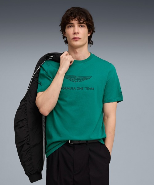 PUMA(プーマ)の「PUMA プーマ メンズ PUMA x アストン マーティン アラムコ F1 チーム エッセン(Tシャツ/カットソー・メンズ・ライトグリーン/ブラック・LARGE/SMALL/MEDIUM/X-SMALL/X-LARGE)」の2枚目の写真