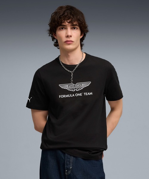 PUMA(プーマ)の「PUMA プーマ メンズ PUMA x アストン マーティン アラムコ F1 チーム エッセン(Tシャツ/カットソー・メンズ・ライトグリーン/ブラック・LARGE/SMALL/MEDIUM/X-SMALL/X-LARGE)」の1枚目の写真