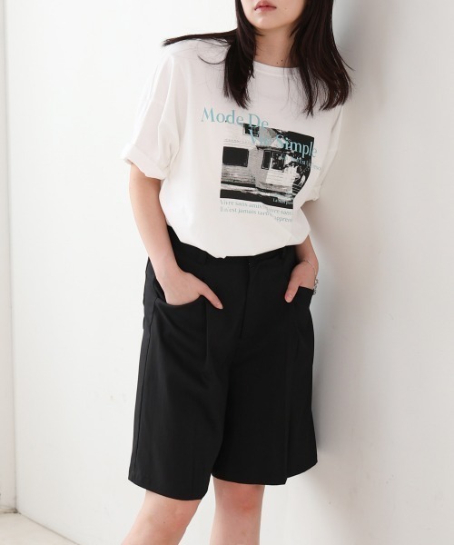 Bab(バブ)の「フォトプリントカラーロゴ半袖Tシャツ(Tシャツ/カットソー・レディース・ブルーグリーン/ピンク・MEDIUM)」の14枚目の写真