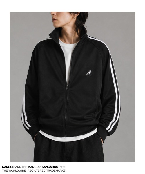 KANGOL(カンゴール)の「【KANGOL/カンゴール】トラックジャケット(ブルゾン・メンズ・アイボリー/ブラック・M/L/XL)」の2枚目の写真
