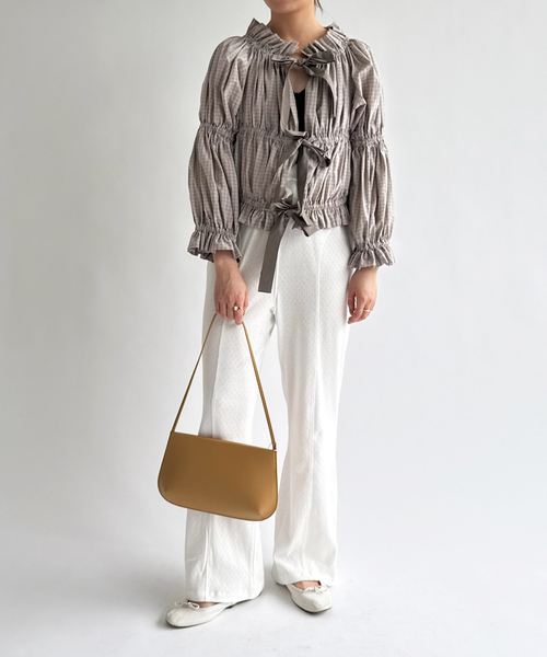 EDIT. FOR LULU(エディットフォールル)の「チェックボウブラウス(シャツ/ブラウス・レディース・ネイビー/チャコールグレー・FREE)」の20枚目の写真