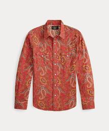 RRL | スリム ペイズリー リネンコットン ウエスタン シャツ(シャツ/ブラウス)