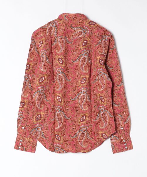 RRL（ダブル アール エル）の「スリム ペイズリー リネンコットン ウエスタン シャツ（シャツ/ブラウス・メンズ・レッド・L/S/M）」の5枚目の写真