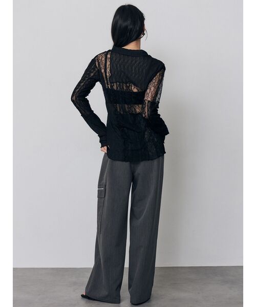 MURUA（ムルーア）の「【WEB限定】レースパッチワークカーデトップス（カーディガン/ボレロ・レディース・ブラック/アイボリー・FREE）」の17枚目の写真