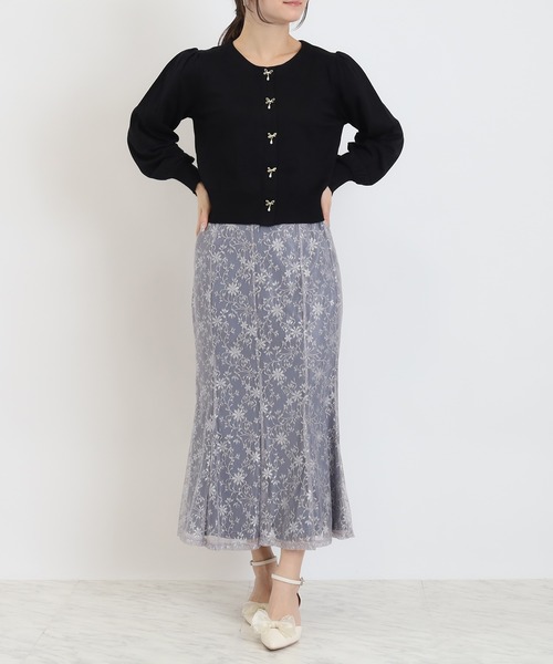 ASTORIA ODIER（アストリアオディール）の「ラメレースマーメイドスカート（スカート・レディース・ミント/ブルー/アイボリー・MEDIUM）」の8枚目の写真