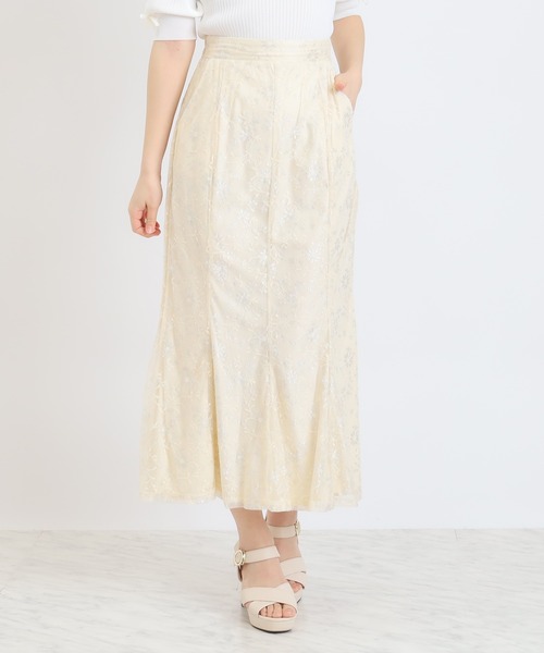 ASTORIA ODIER（アストリアオディール）の「ラメレースマーメイドスカート（スカート・レディース・ミント/ブルー/アイボリー・MEDIUM）」の9枚目の写真