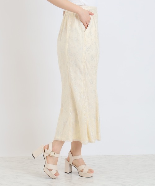 ASTORIA ODIER（アストリアオディール）の「ラメレースマーメイドスカート（スカート・レディース・ミント/ブルー/アイボリー・MEDIUM）」の12枚目の写真