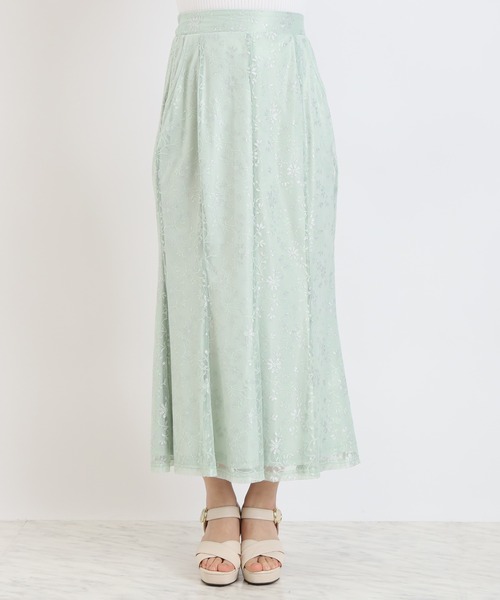 ASTORIA ODIER（アストリアオディール）の「ラメレースマーメイドスカート（スカート・レディース・ミント/ブルー/アイボリー・MEDIUM）」の19枚目の写真