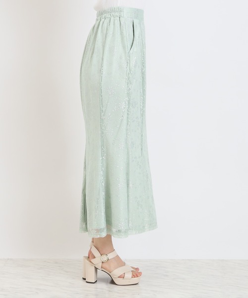 ASTORIA ODIER（アストリアオディール）の「ラメレースマーメイドスカート（スカート・レディース・ミント/ブルー/アイボリー・MEDIUM）」の20枚目の写真