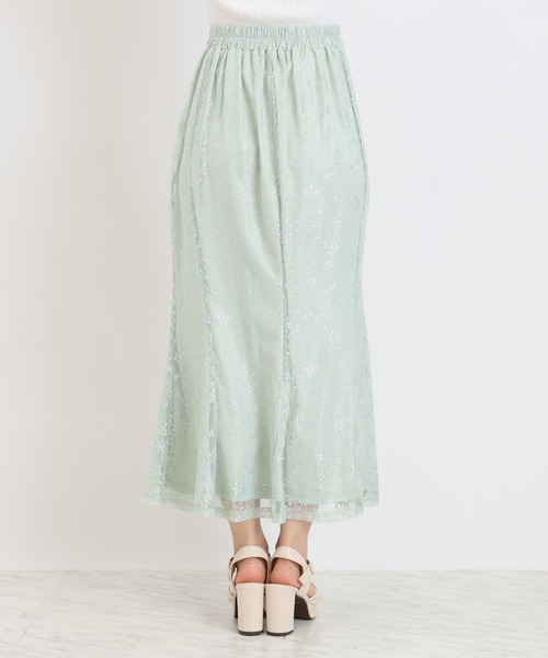 ASTORIA ODIER（アストリアオディール）の「ラメレースマーメイドスカート（スカート・レディース・ミント/ブルー/アイボリー・MEDIUM）」の21枚目の写真