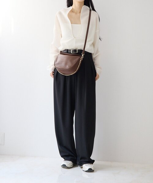 gemeil(ジェムイル)の「2WAYハーフムーンチェーンバッグ(PT-362)(ショルダーバッグ・レディース・ブラック/ダークブラウン/キャメル・FREE)」の14枚目の写真