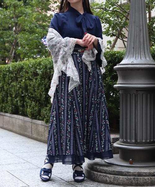 axes femme（アクシーズファム）の「苺柄切替フレアスカート（スカート・レディース・レッド/ネイビー/キナリ・FREE）」の11枚目の写真