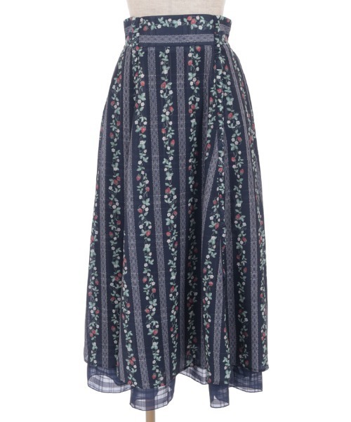 axes femme（アクシーズファム）の「苺柄切替フレアスカート（スカート・レディース・レッド/ネイビー/キナリ・FREE）」の14枚目の写真