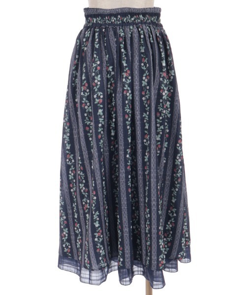 axes femme（アクシーズファム）の「苺柄切替フレアスカート（スカート・レディース・レッド/ネイビー/キナリ・FREE）」の16枚目の写真