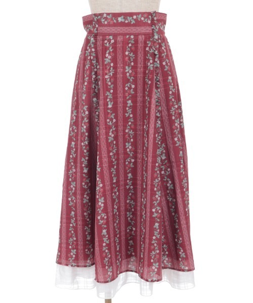 axes femme（アクシーズファム）の「苺柄切替フレアスカート（スカート・レディース・レッド/ネイビー/キナリ・FREE）」の21枚目の写真