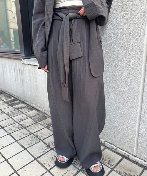 Ameri パンツセットアップ セール】HALF SHEER LAYERED PANTS（スラックス）｜Ameri（アメリ）の