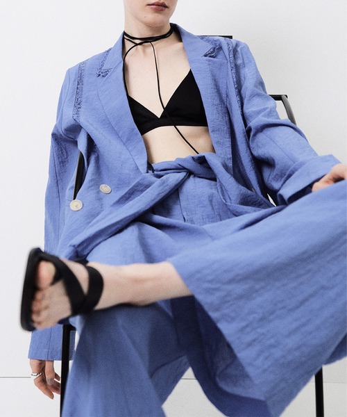 ジャケット・アウター MEDI SLEEVE BELT TUCK PANTS MEDI SLEEVE BELT TUCK PANTS（その他パンツ）｜Ameri（アメリ）の
