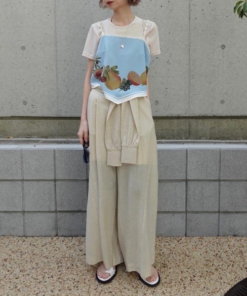 MEDI SLEEVE BELT TUCK PANTS（その他パンツ）｜Ameri（アメリ）の
