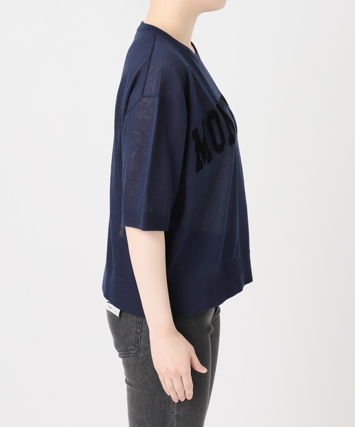 JOURNAL STANDARD relume（ジャーナルスタンダード　レリューム）の「シアーロゴハーフスリーブプルオーバー（ニット/セーター・レディース・ネイビー/ベージュ・FREE）」の21枚目の写真