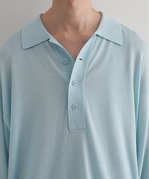 crepuscule（クレプスキュール）の「【EXCLUSIVE】crepuscule S/s polo（ポロシャツ・メンズ・ブラック/サックスブルー/ブルー/ワインレッド・2/1）」の11枚目の写真