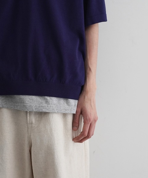 crepuscule（クレプスキュール）の「【EXCLUSIVE】crepuscule S/s polo（ポロシャツ・メンズ・ブラック/サックスブルー/ブルー/ワインレッド・2/1）」の21枚目の写真