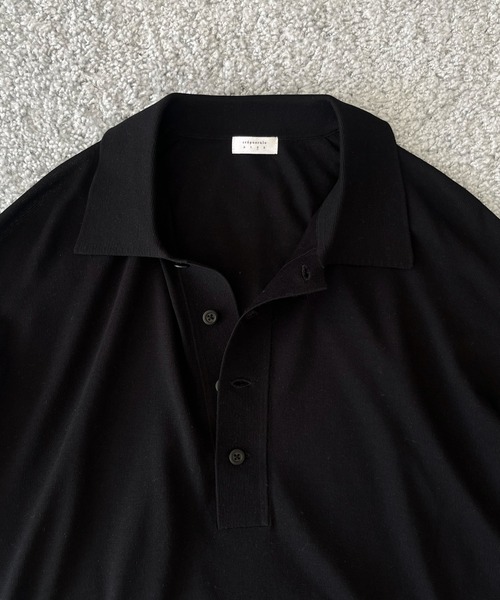 crepuscule（クレプスキュール）の「【EXCLUSIVE】crepuscule S/s polo（ポロシャツ・メンズ・ブラック/サックスブルー/ブルー/ワインレッド・2/1）」の17枚目の写真