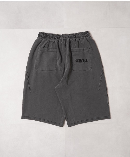 1111clothing(ワンフォークロージング)の「【セットアップ可能】ミニ裏毛 アップリケ ショートパンツ / Mini-Fleece Applique Shorts(スウェットパンツ・メンズ・アッシュ/ブラック・XL/L/M)」の16枚目の写真