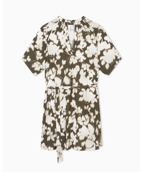 EMPORIO ARMANI（エンポリオアルマーニ）の「【エンポリオ アルマーニ】カフタンドレス フローラルプリント ビーチウエア（ワンピース・レディース・オリーブ系・SMALL/LARGE）」の2枚目の写真
