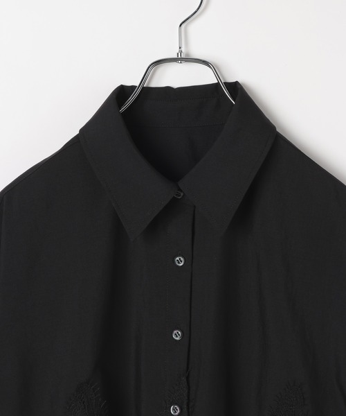 PAGEBOY（ページボーイ）の「レースドッキングショートシャツ（シャツ/ブラウス・レディース・ブラック/ブルー/オフホワイト・FREE）」の15枚目の写真