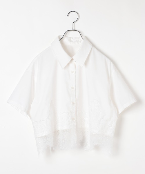 PAGEBOY（ページボーイ）の「レースドッキングショートシャツ（シャツ/ブラウス・レディース・ブラック/ブルー/オフホワイト・FREE）」の22枚目の写真