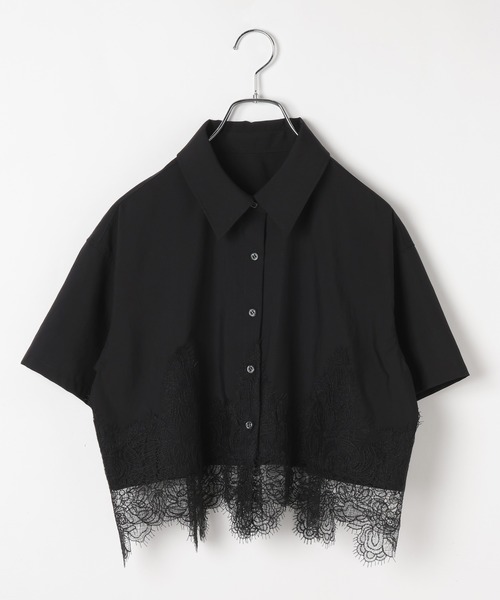 PAGEBOY（ページボーイ）の「レースドッキングショートシャツ（シャツ/ブラウス・レディース・ブラック/ブルー/オフホワイト・FREE）」の19枚目の写真