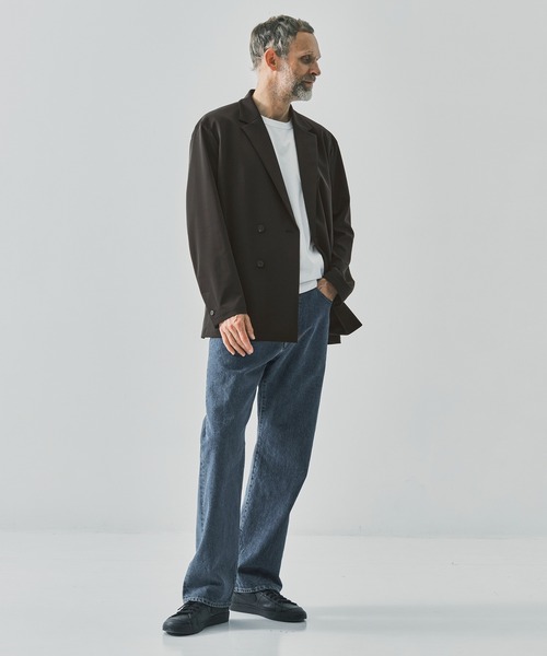 THE TOKYO（ザトウキョウ）の「【THE TOKYO/ザトウキョウ】Light Matte Stretch Jersey Double Jacket（テーラードジャケット・メンズ・ダークブラウン/ブラック・48/46/44）」の13枚目の写真