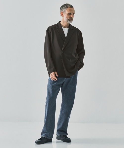THE TOKYO（ザトウキョウ）の「【THE TOKYO/ザトウキョウ】Light Matte Stretch Jersey Double Jacket（テーラードジャケット・メンズ・ダークブラウン/ブラック・48/46/44）」の14枚目の写真