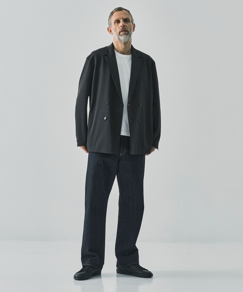 THE TOKYO（ザトウキョウ）の「【THE TOKYO/ザトウキョウ】Light Matte Stretch Jersey Double Jacket（テーラードジャケット・メンズ・ダークブラウン/ブラック・48/46/44）」の5枚目の写真