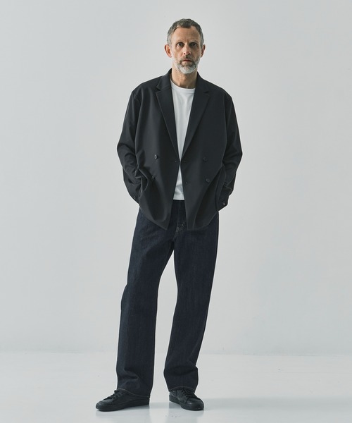 THE TOKYO（ザトウキョウ）の「【THE TOKYO/ザトウキョウ】Light Matte Stretch Jersey Double Jacket（テーラードジャケット・メンズ・ダークブラウン/ブラック・48/46/44）」の6枚目の写真