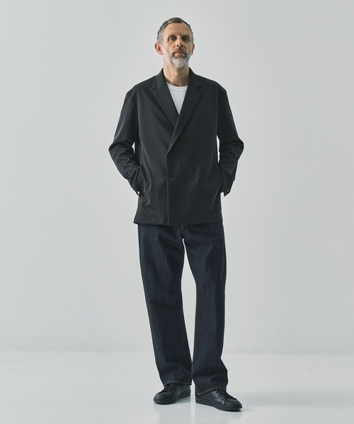 THE TOKYO（ザトウキョウ）の「【THE TOKYO/ザトウキョウ】Light Matte Stretch Jersey Double Jacket（テーラードジャケット・メンズ・ダークブラウン/ブラック・48/46/44）」の7枚目の写真
