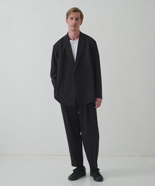 THE TOKYO（ザトウキョウ）の「【THE TOKYO/ザトウキョウ】Light Matte Stretch Jersey Double Jacket（テーラードジャケット・メンズ・ダークブラウン/ブラック・48/46/44）」の8枚目の写真