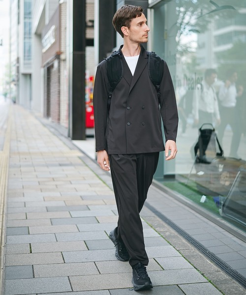 THE TOKYO（ザトウキョウ）の「【THE TOKYO/ザトウキョウ】Light Matte Stretch Jersey Double Jacket（テーラードジャケット・メンズ・ダークブラウン/ブラック・48/46/44）」の21枚目の写真
