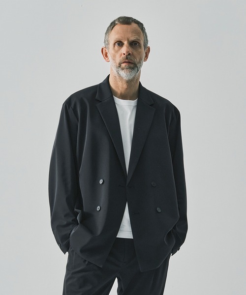 THE TOKYO（ザトウキョウ）の「【THE TOKYO/ザトウキョウ】Light Matte Stretch Jersey Double Jacket（テーラードジャケット・メンズ・ダークブラウン/ブラック・48/46/44）」の19枚目の写真