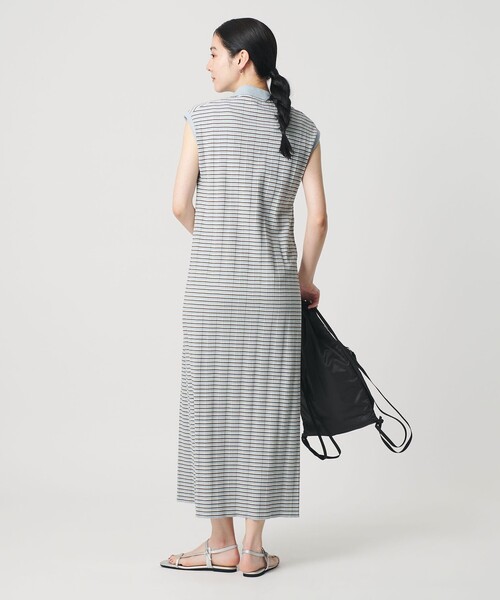 BEAUTY&YOUTH UNITED ARROWS(ビューティーアンドユースユナイテッドアローズ)の「ボーダー スキッパー マキシワンピース(ワンピース・レディース・ライトブルー/ブラック・M/S)」の5枚目の写真