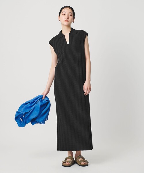 BEAUTY&YOUTH UNITED ARROWS(ビューティーアンドユースユナイテッドアローズ)の「ボーダー スキッパー マキシワンピース(ワンピース・レディース・ライトブルー/ブラック・M/S)」の6枚目の写真
